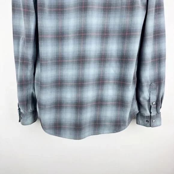 Carhartt Men's Relaxed Fit Plaid Long Sleeve Grey Blue Heavyweight Shirt Small - Picture 12 of 16